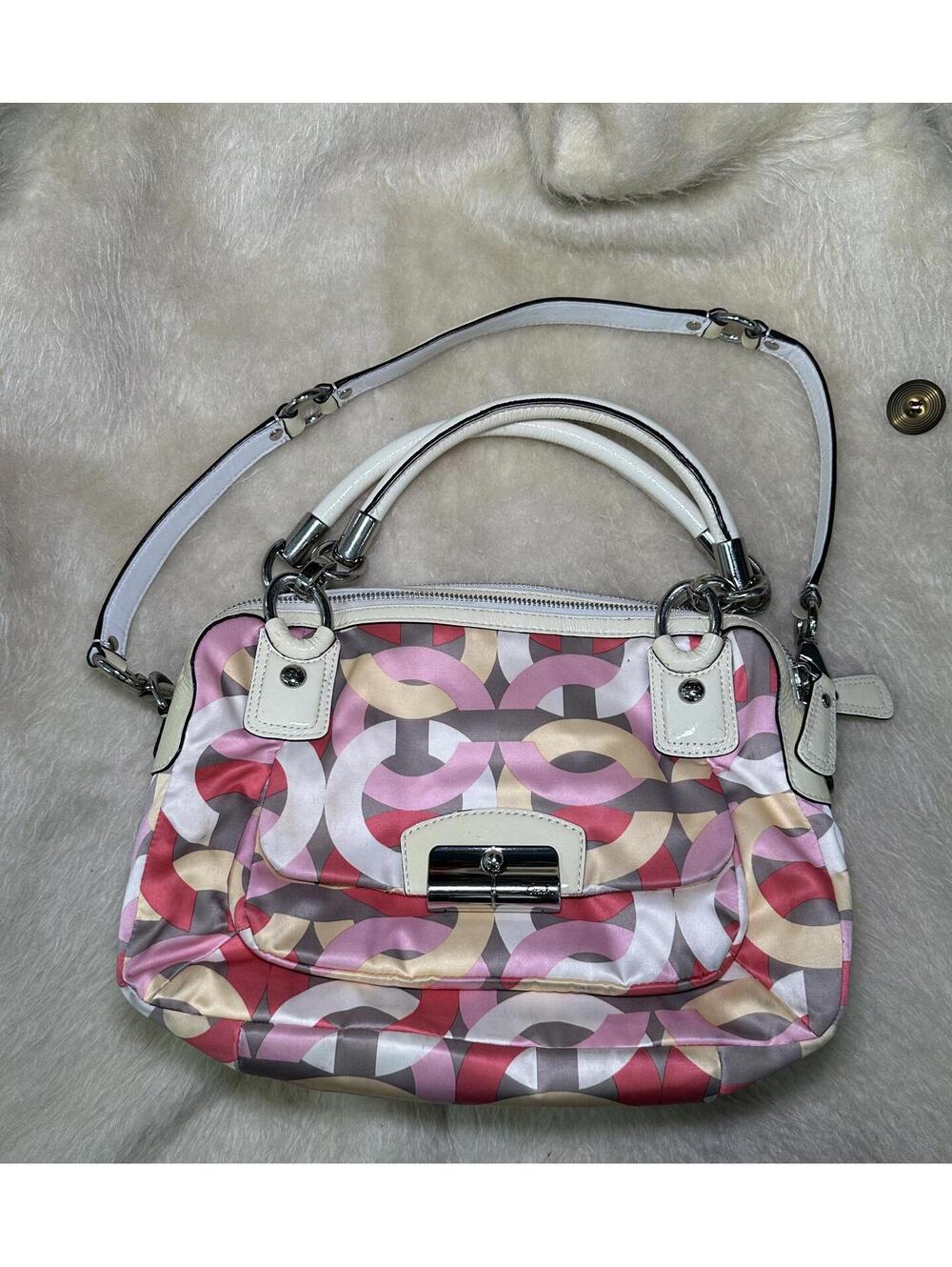Y2K Coach Kristin Chainlink Print Satchel